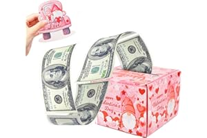 KIDDO SKY Valentines Day Gifts Valentines Day Money Box for Cash Gift, Funny Surprise Cash Box with Pull Out Valentines Card & 30pcs Transparent Bags Valentines Day for Him Her (Love-Car)