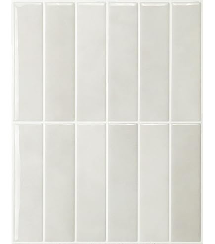 100 Carreaux Muraux Adhésifs PVC 3D, Aspect Pierre Beige, 3x6 Pouces, Peel And Stick