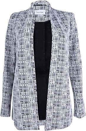 calvin klein collarless blazer