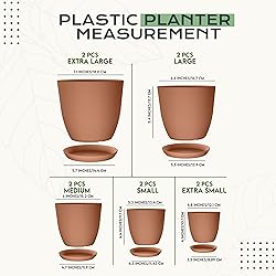 Utopia Home - Plant Pots Indoor with Drainage