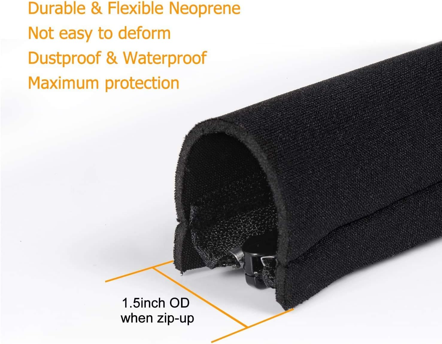 Bestfy Cord Organizer System Cable Management Sleeve, 19.5 inch, Wire Cover with Zipper, Cable Wrap, Cord Sleeves for TV, Computer, Office, Home Entertainment, 4 Pack: Home Audio & Theater