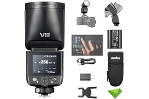Godox V1 mid S V1midS TTL Flash for Sony, Touchscreen Round Head mini Flash, 1.7s Recycle Time, Approx. 650 Full Power Flashe