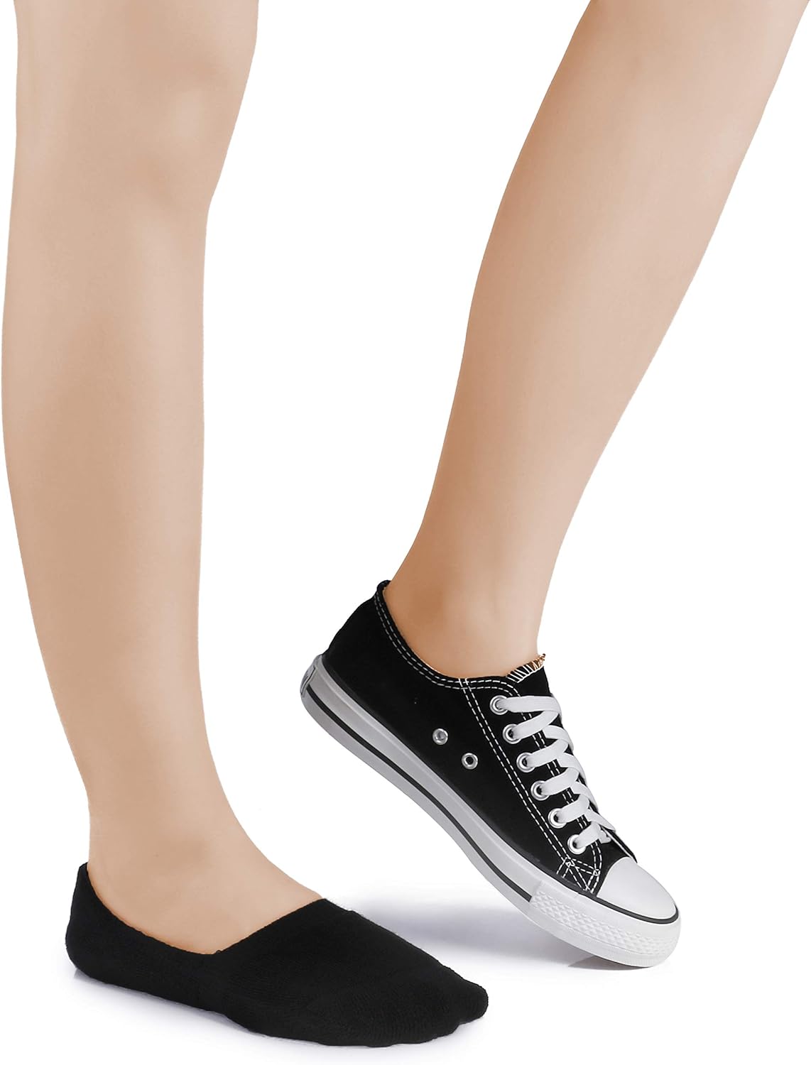 Leotruny 6 Pairs Unisex Thick Cushion Athletic Cotton Non Slip Low Cut Flat Liner No Show Socks at  Women’s Clothing store