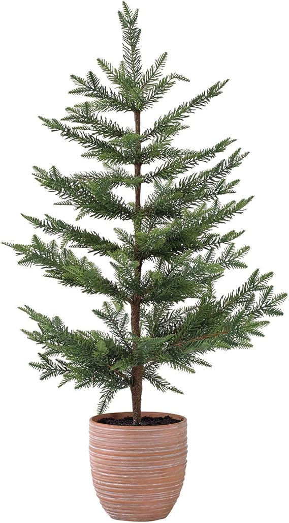 Amazon Co Jp Spice Of Life スパイス クリスマスツリー テラコッタポット もみの木造花 Lサイズ 約90cm Xhxk3903 ホーム キッチン