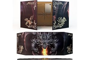 HNCCESG Fantasy RPG DM Screen 3D Embossed Dragon Design,Magnetic Foldable Game Master Screen for Tabletop Role-Playing Games,Premium Gift for RPG Storytellers and Gamers