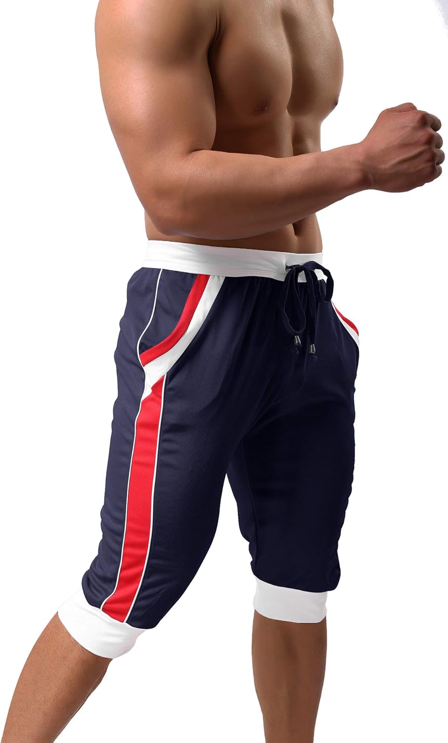 BIYLACLESEN Mens 3/4 Pants Beach Pants Lightweight Pants Men for Men Quick Dry Pants