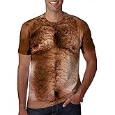 uideazone Mens Short Sleeve T-Shirt Casual 3D Creative Print Crewneck Graphic Tees