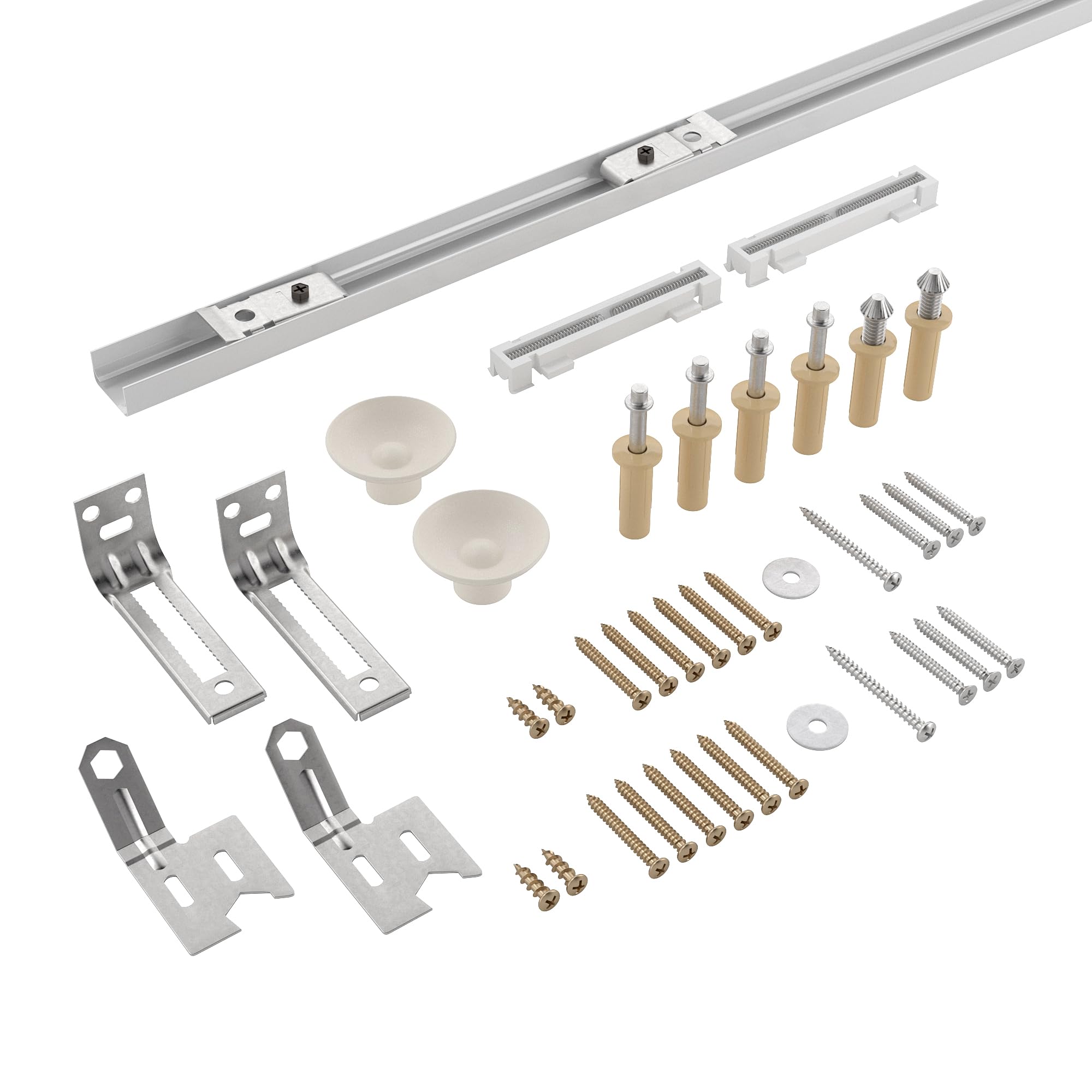 Photo 1 of Richelieu Hardware 14025WBC Onward Bi-Fold Door Hardware Kit 48-in (1210 mm) Track, White