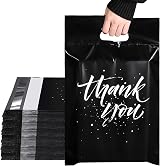 Switory 100Pcs Parcel Bags with Handle 262x330mm Self Seal Mailing Bags Black
