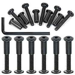 Xrfoiniu 100 Sets Bolt Set - M6x40mm Black Metal