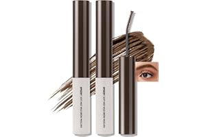 Jutqut 2 Pcs Natural Brown Tinted Eyebrow Gel Super Fluff, Volumizing and Tinted Thickening Brow Gel, Waterproof Smudgeproof 