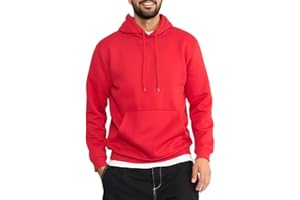 LINMYZAI Men's Fleece Hoodie Pullover Long Sleeve Hooded Sweatshirt Drawstring Kangaroo Pocket Athletic Hoodies