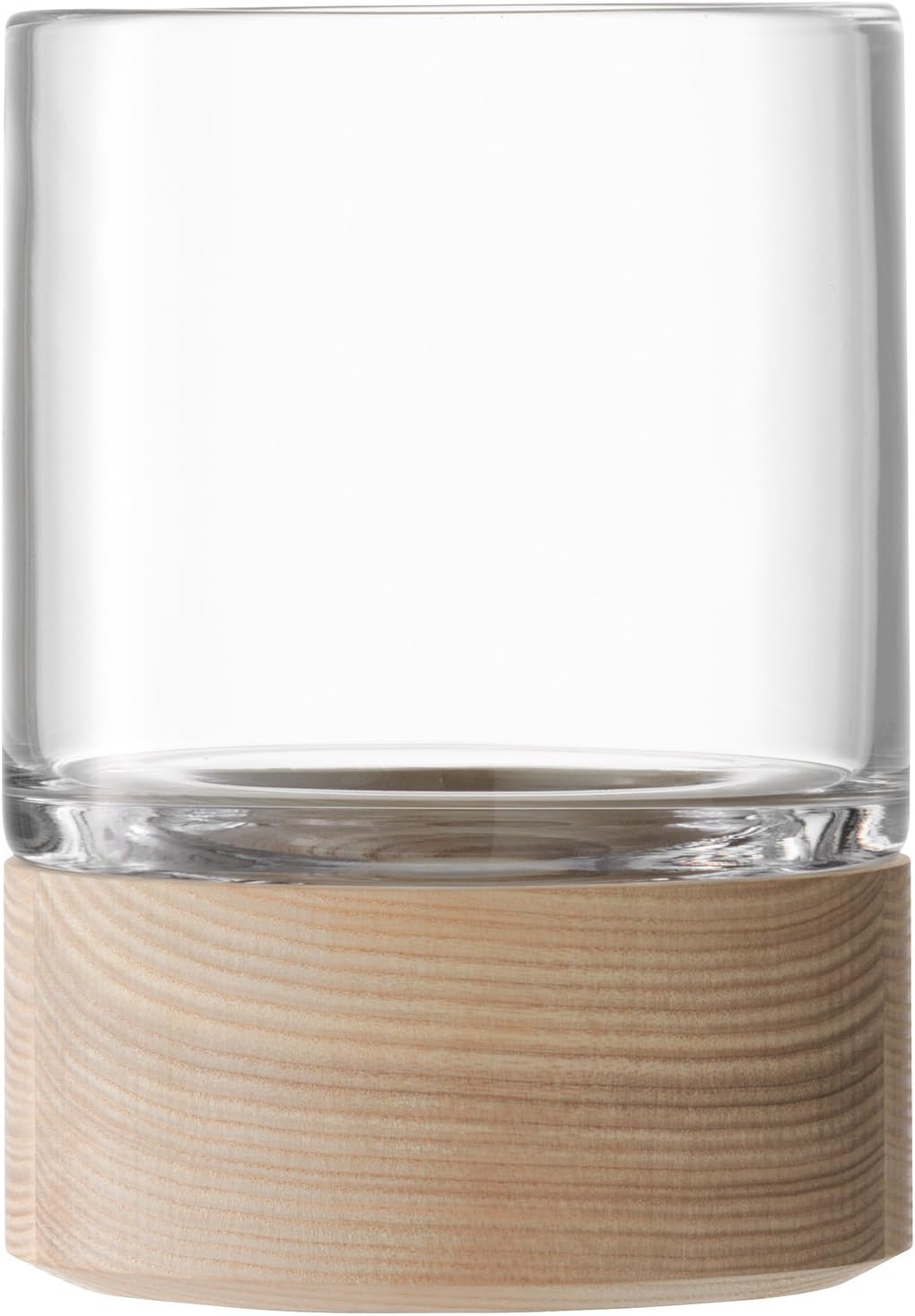 LSA International Lotta Vase/Lantern Clear & Ash Base H18cm - Image 3