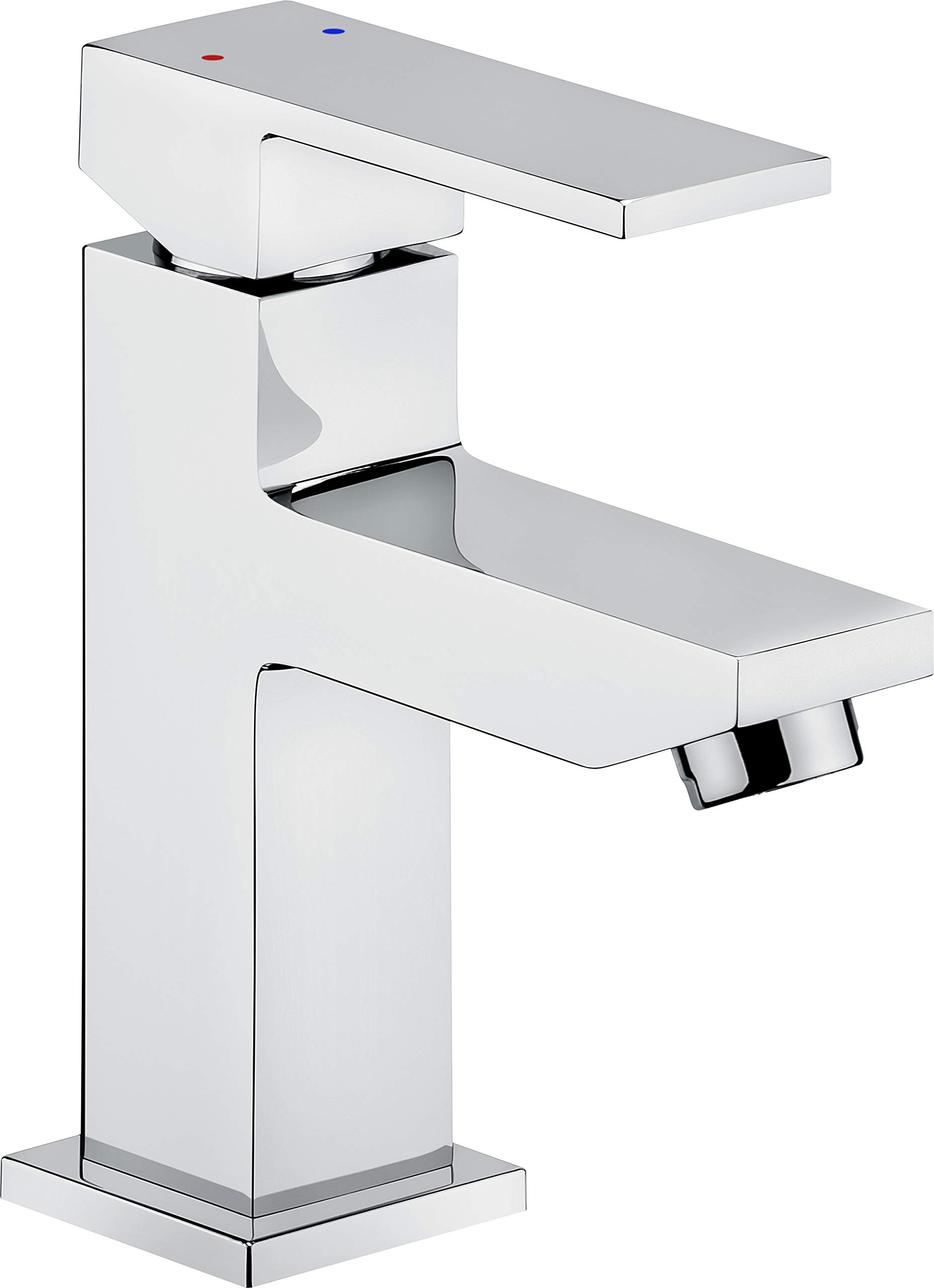 Cornat Sintra SIN1 Single-Lever Washbasin Mixer Chrome-Plated Brass Body Effortless Shaft Attachment with Pull Outflow Fitting/High Pressure Bathroom/Sink Tap
