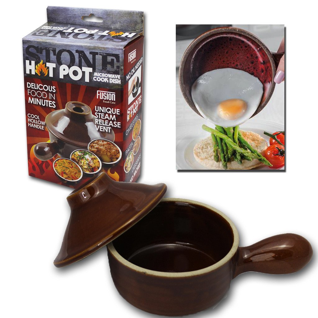 MICROWAVE STONE HOT POT COOKING STONEWARE KITCHEN MICRO COOKWARE STEAM