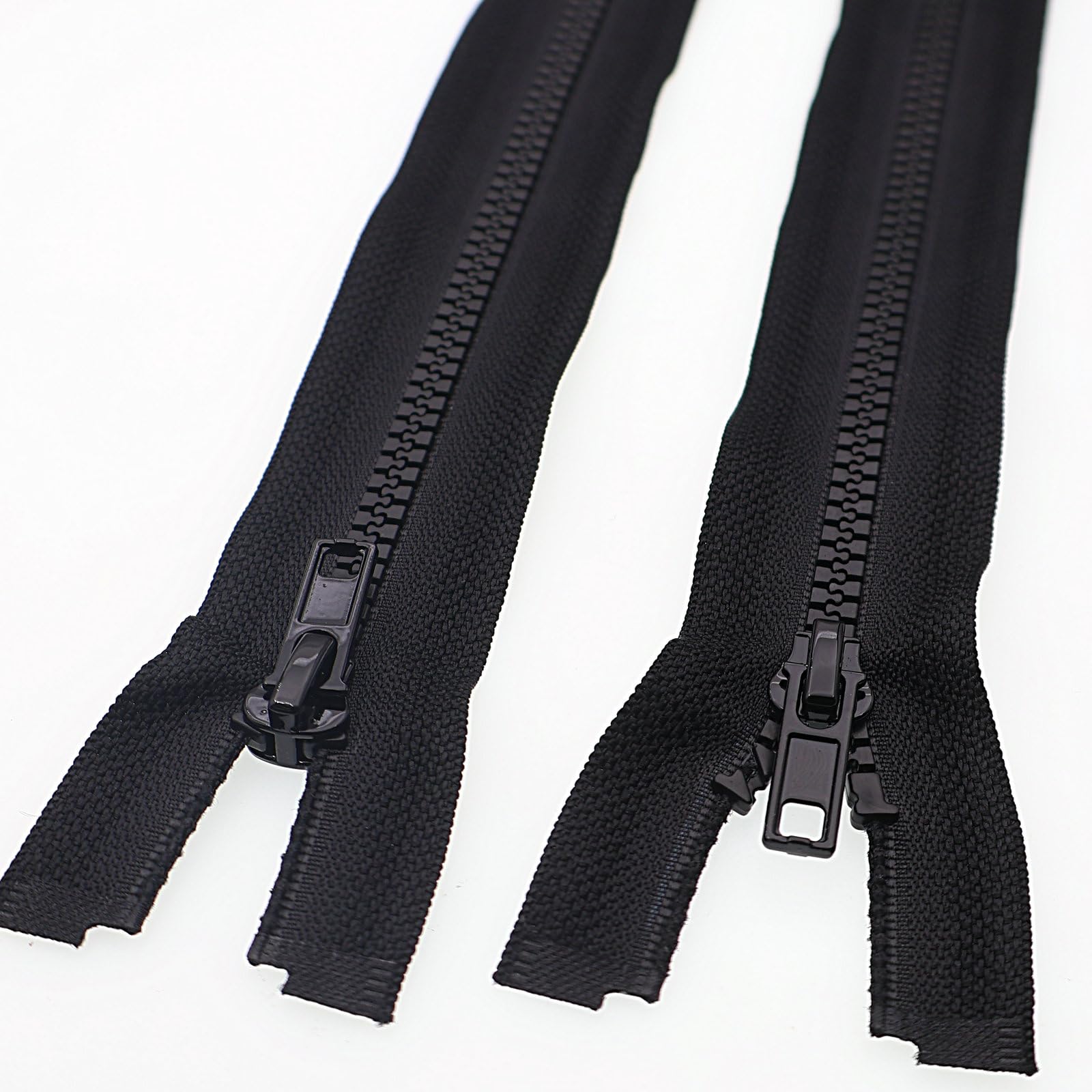 Photo 1 of #5 26 Inch Separating Jacket Zippers 2PCS Plastic Bulk Zippers for Coats Sewing Crafts, Black YIGUANXIN