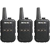 Retevis RT15 Walkie Talkies Rechargeable for Adults Kids,Portable Two-Way Radios,Hands Free,Mini,for Camping Hiking Family(3 