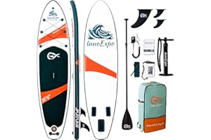 INNOEPXO InnoExpo Inflatable Stand Up Paddle Boards with Premium Accessories, Wide Stable SUP Paddle Board Design, Non-Slip Comfort Deck for Youth & Adults
