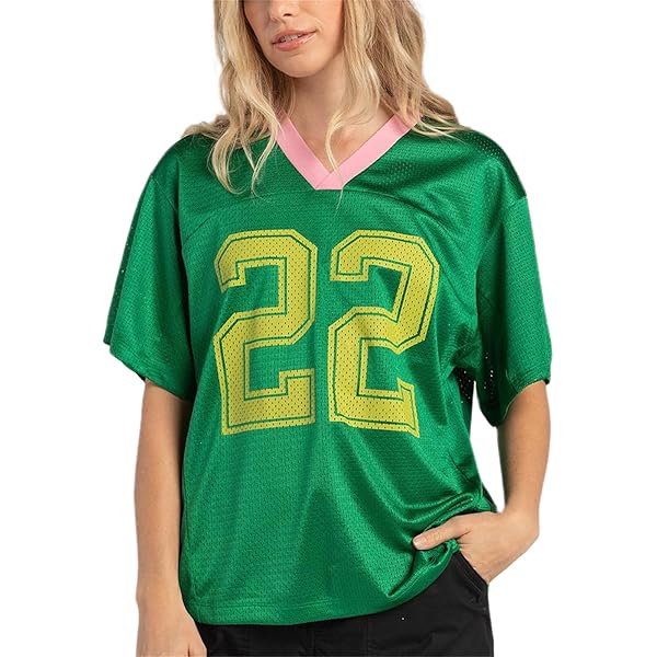 Number Mesh Jersey Tops for Women Summer Graphic Oversized