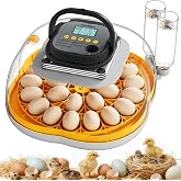 25 Egg Incubators for Hatching Eggs, Auto Turning, Temp &amp; Humidity Control | Auto Water Refill, Auto Egg Turning, Turning Timer, Incubation Timer, Built-in Egg Candler &amp; Protective Wall Design
