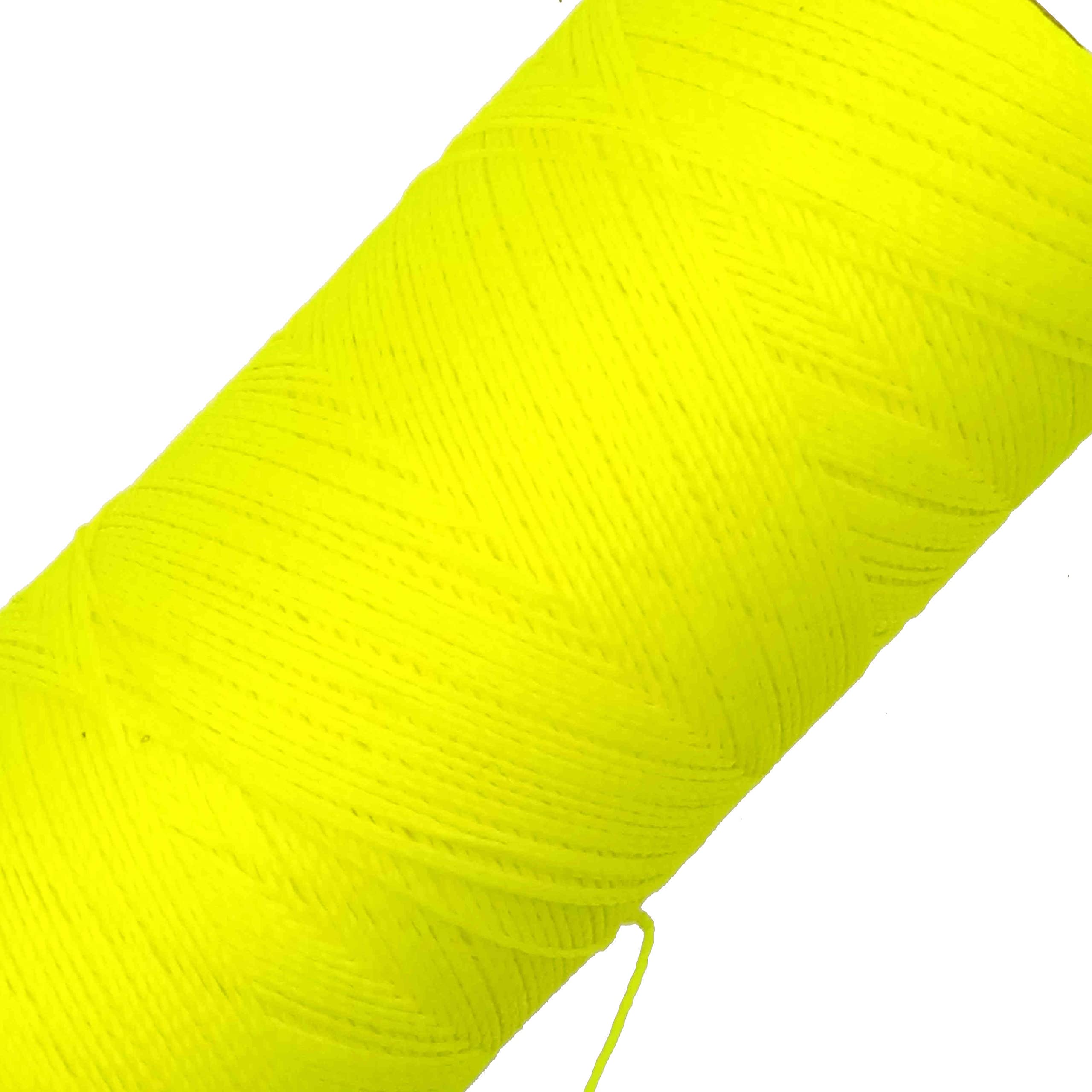LINHASITA Waxed Thread 100gr / 360 Metres 0.5 mm Thick Polyester Macrame 30 Colours - Yellow Neon — image 1