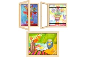 XUANLUO Kids Art Frames, 8.5x11 Inch 3PCS Opening Kids Artwork Frames Changeable, artwork frames for kids art, Holds 50-150 Pcs, Can be used to display various 2D or 3D artworks, including paintings