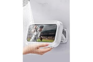 Shower Phone Holder Waterproof, Adjustable Shower Phone Case Holder, Bathroom Wall Phone Mount Stand Water Proof Anti Fog Cas