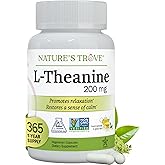 Nature's Trove L-Theanine 200mg Super Value Size - 365 Vegetarian Capsules