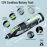 WORKPRO 12V Cordless Rotary Tool Kit 114 Accessories 5 Gears 7500-32000 RPM view 4