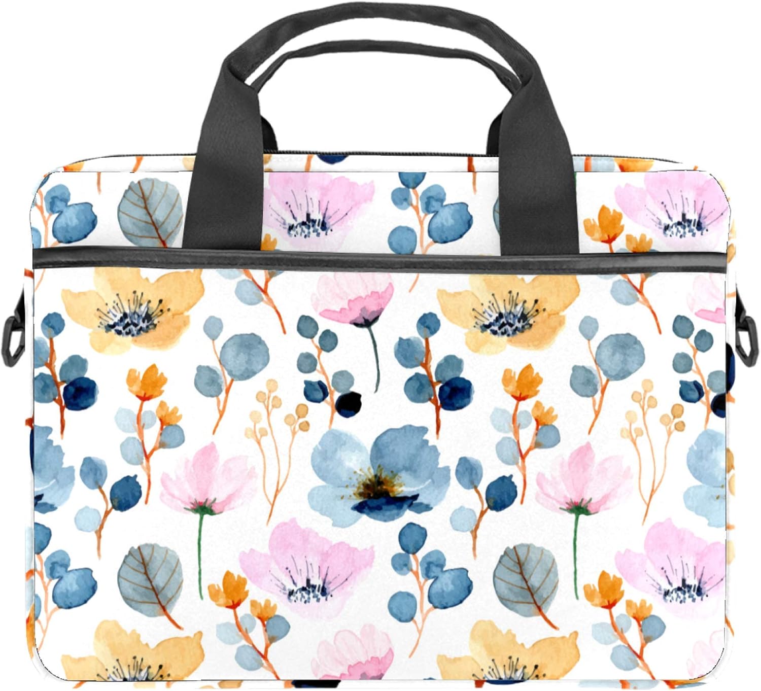 Colored flowers Laptop Bag Expandable Laptop Briefcase Amazon.co.uk