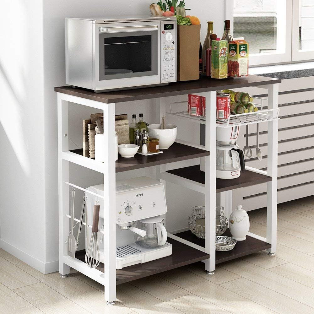 soges 3-Tier Kitchen Baker's Rack Utility Microwave Oven Stand Storage Cart Workstation Shelf, W5s-B: Kitchen & Dining