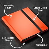 ZENO 9 Pocket Card Binder 360 Capacity Side-Loading PP Durable Orange view 2
