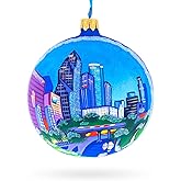 Houston, Texas Glass Ball Christmas Ornament 4 Inches