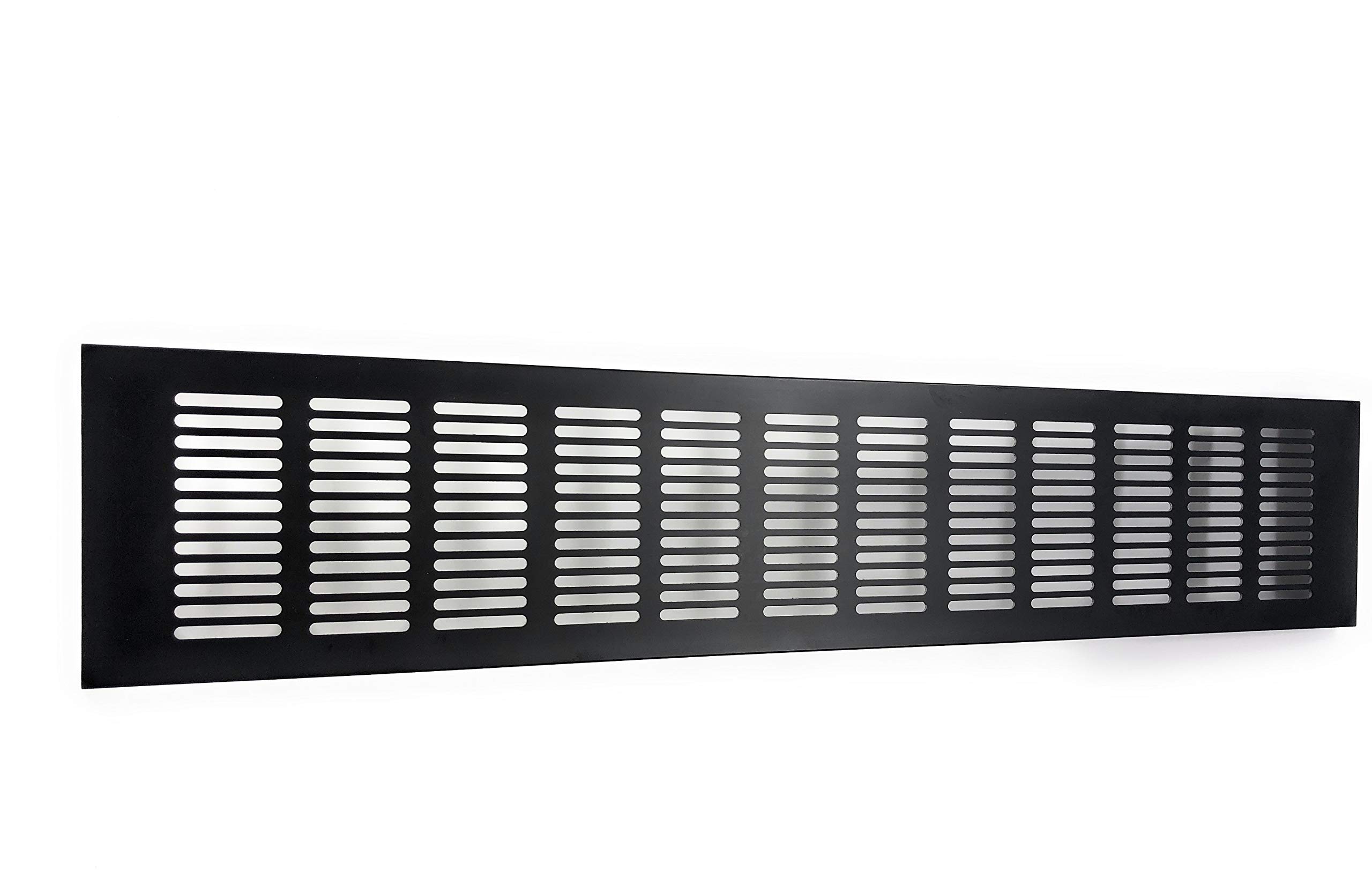 20" x 4" / 500x100mm Braun Lack Kitchen WORKTOP/Plinth Heat Vent Grill Aluminium