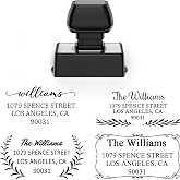 TechMark Personalized Return Address Stamp Self-Inking [32 Designs] Custom Address Stamp for Wedding, Christmas Cards, Envelopes and Packages, Clear, Consistent Impressions, Effortless Stamping