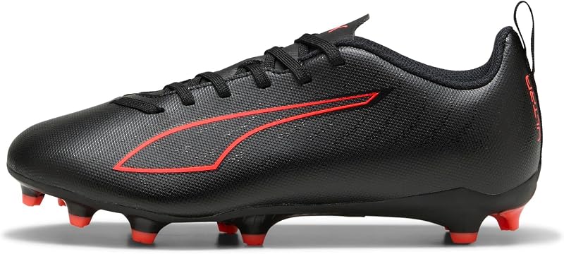 Ultra 6 Play FG/AG JR Chaussures de Football, Noir et Rouge, 37 EU, Puma Noir PUMA Rouge, 4.5 UK