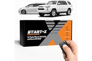 Start-X Remote Starter Kit for Toyota 4Runner (2010-2019) & Sienna (2011-2020) Vehicles | Push-to-Start Engine | 3X Lock to Remote Start | Plug N Play Install | Zero Wire Splicing