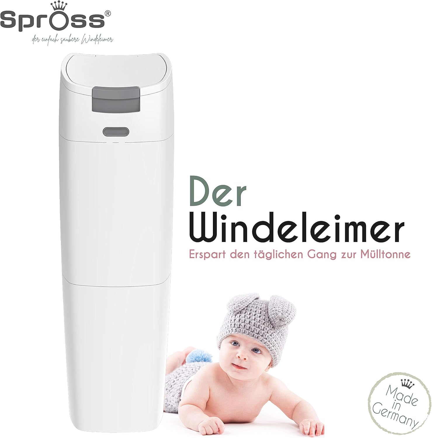 Spross Poubelle A Couche De Bebe Avec Cassette De Recharge Poubelle Anti Odeur Systeme Inodore Avec Manipulation Dune Seule Main Poubelles A Couches Et Seaux A Langer Bebe Et Puericulture Bhattbros Com