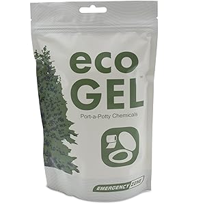 Eco Gel Port-A-Potty and Emergency Toilet Chemicals, Eco-Friendly Liquid Waste Gelling and Deodorizing Powder. Available in Single, 2, 3, 4, 30, and Case Packs