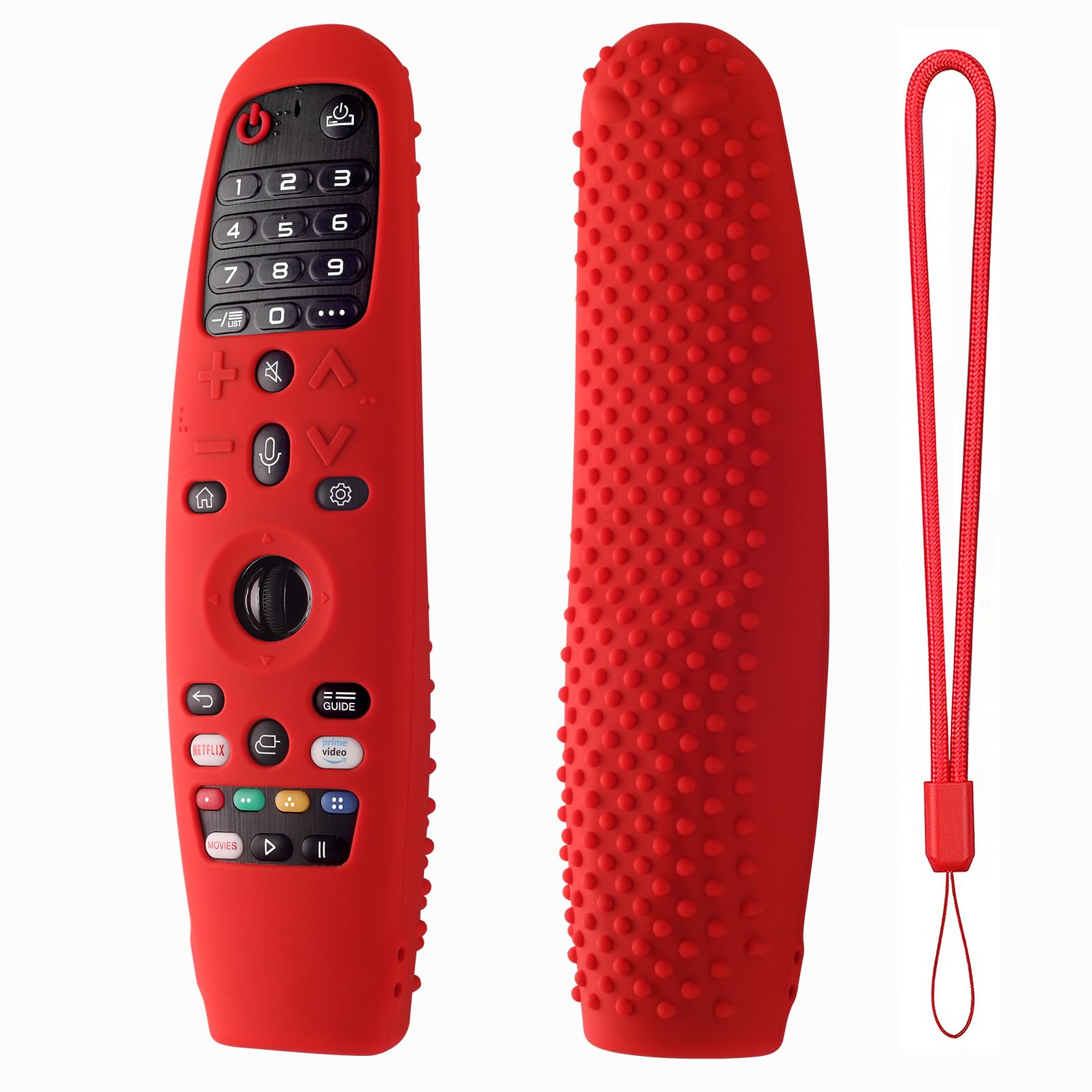 Remote Cover for LG AN-MR600 LG AN-MR650 AN-MR20GA AN-MR19BA Remote Control, Silicone Protective Case Cover Shockproof Anti Slip Protector for LG Smart TV Remote(Red)