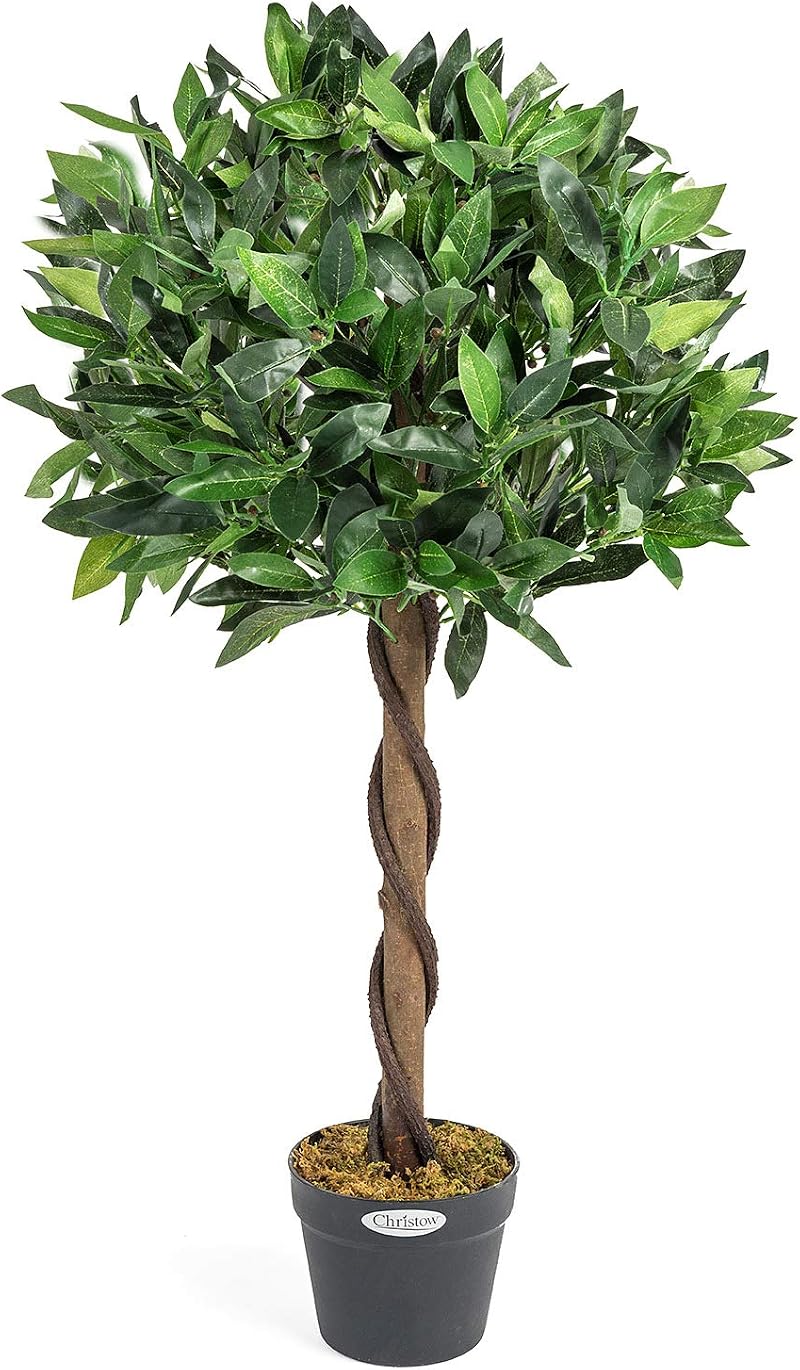 CHRISTOW Artificial Bay Tree In Pot 90cm 120cm Large Indoor Outdoor Topiary