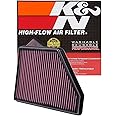 K&N High-Flow Original Lifetime Engine Air Filter: Increase Power & Acceleration, Washable, Premium, Replacement Car Air Filter: Compatible with 2010-2015 Chevy Camaro, Camaro SS, Camaro ZL1, 33-2434