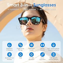 GetD Bluetooth Sunglasses for Men/Women, AI