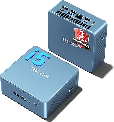 GEEKOM Mini PC[Business Cost-Saving Star] IT12(3-Year Coverage) with 12th Gen Intel i5-12450H Mini Computers,16 RAM/512GB SSD(Not LPDDR) Windows 11 Pro Desktop PC (Low-Power),Dual USB 4/8K(UHS-II)