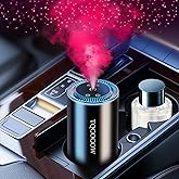 Smart Car Air Freshener Diffuser with Starry Sky Projection and 50ml Perfume, 3 Mode Adjustable Rechargeable Car Aroma Diffuser,Auto On/Off Intelligent(Enchanted Forest)
