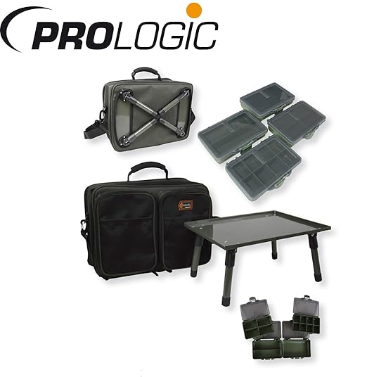 Prologic Cruzade Rig Station 36x28x21cm - Bivvy Table + Tackleboxen, Angeltisch für Karpfen Rigs & Köder, Tisch Zum Karpfenan