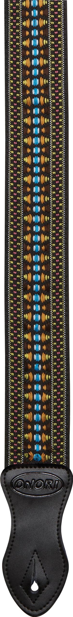 Onori USM-W2N-C 2-Inch Woven Jacquard Design Guitar Strap with Poly Backing