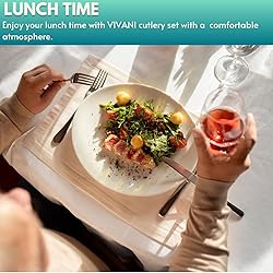 VIVANI 16 Piece Silverware Set for 4, Premium