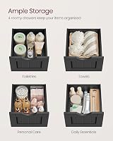 VASAGLE Bathroom Floor Storage Cabinet 4 Drawers 30x30x82 cm Ink Black LHC040B01 view 4