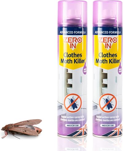 Quebec Clothes Moth Killer 300ml Ready-To-Use Pack of 2 for Wardrobes and